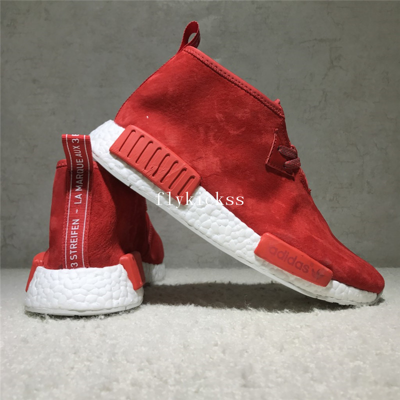 Real Boost Adidas NMD Chukka Suede Red